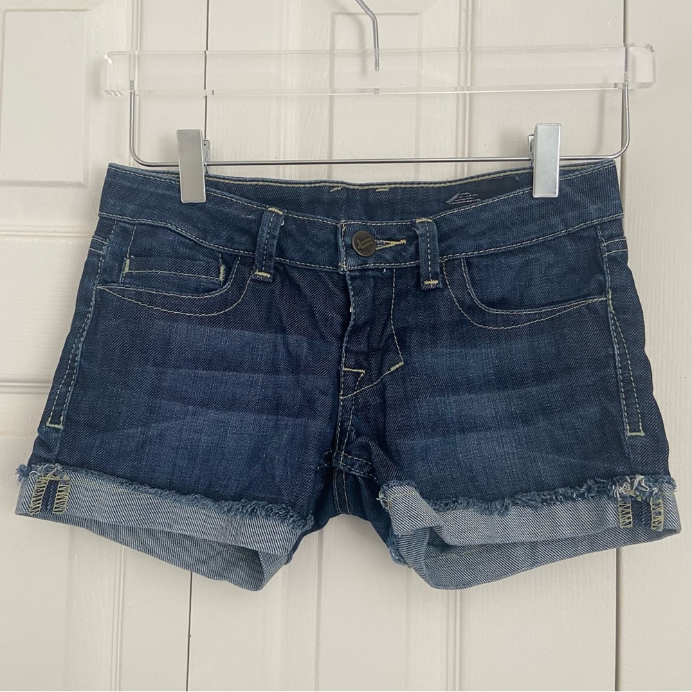 William Rast | Cuffed Dark Wash Shorts